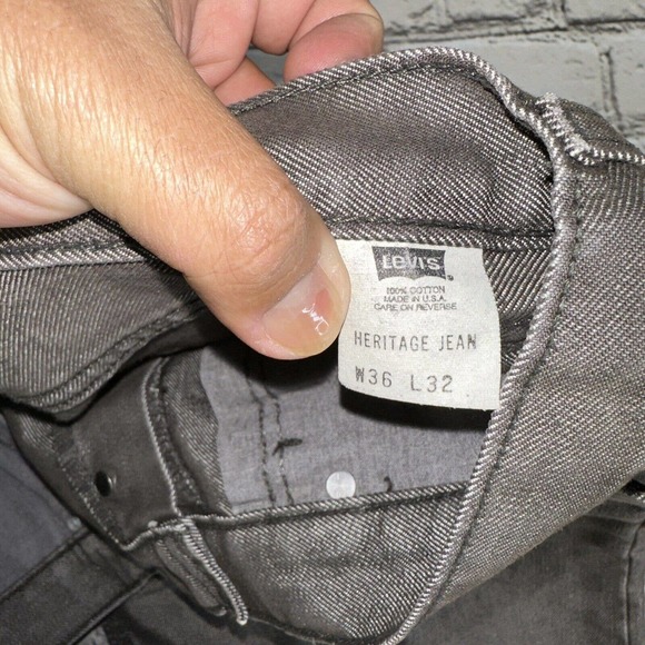 Levi's Lot 53 Heritage Vintage Gray Jeans size 36 X 29 Made in USA - Picture 9 of 11